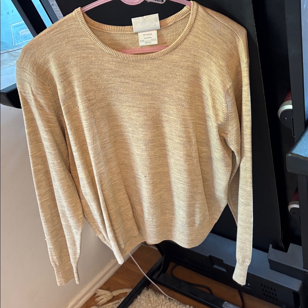 Vintage Laura Ashley Distressed Merino Wool Sweater